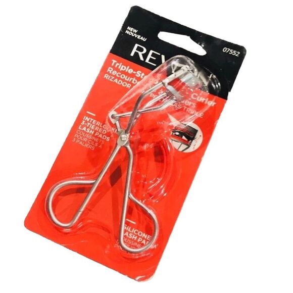 Revlon Lash Curler Eyelash Tool Triple Stepped Interlocking 3 Tiered Pads - Picture 1 of 2